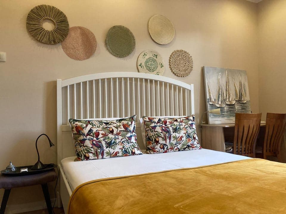 Bed, Decorative detail, Bedroom