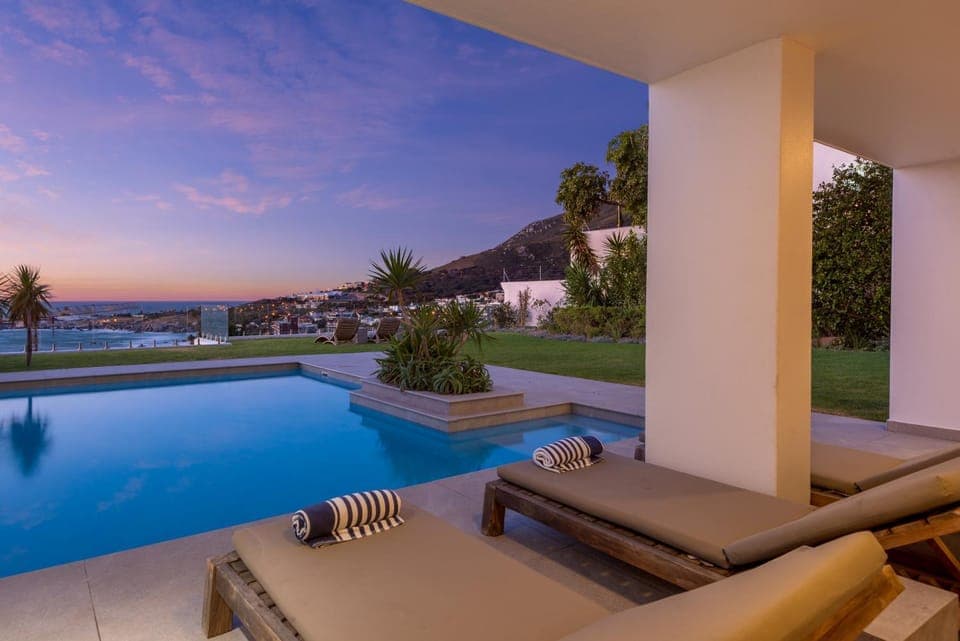 Patio, Pool view, Swimming pool, Sunset