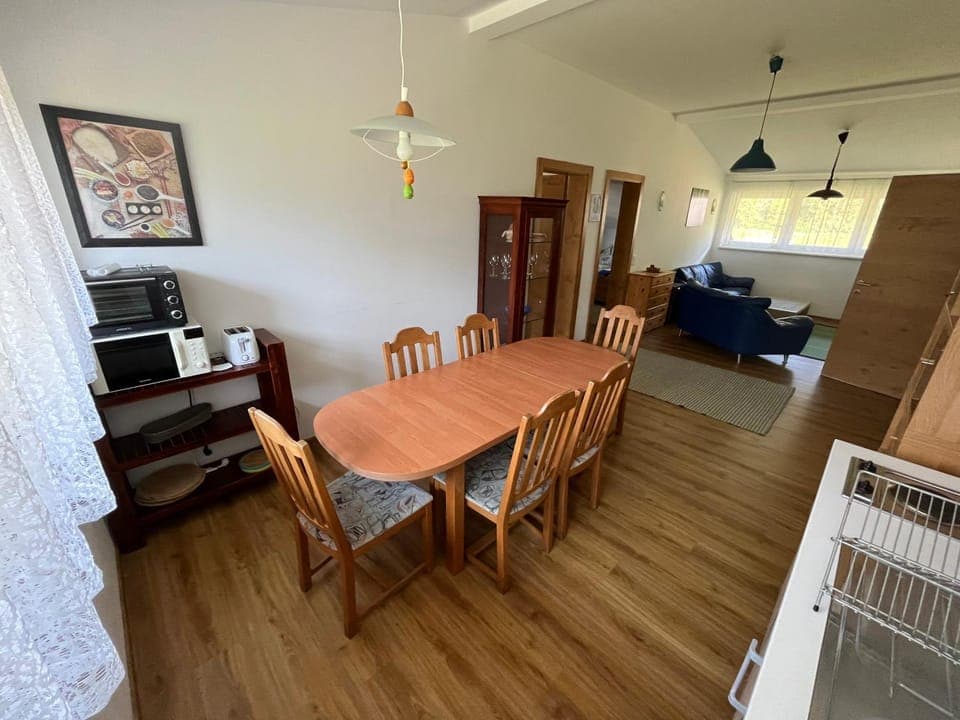 Kitchen or kitchenette, Living room, Dining area