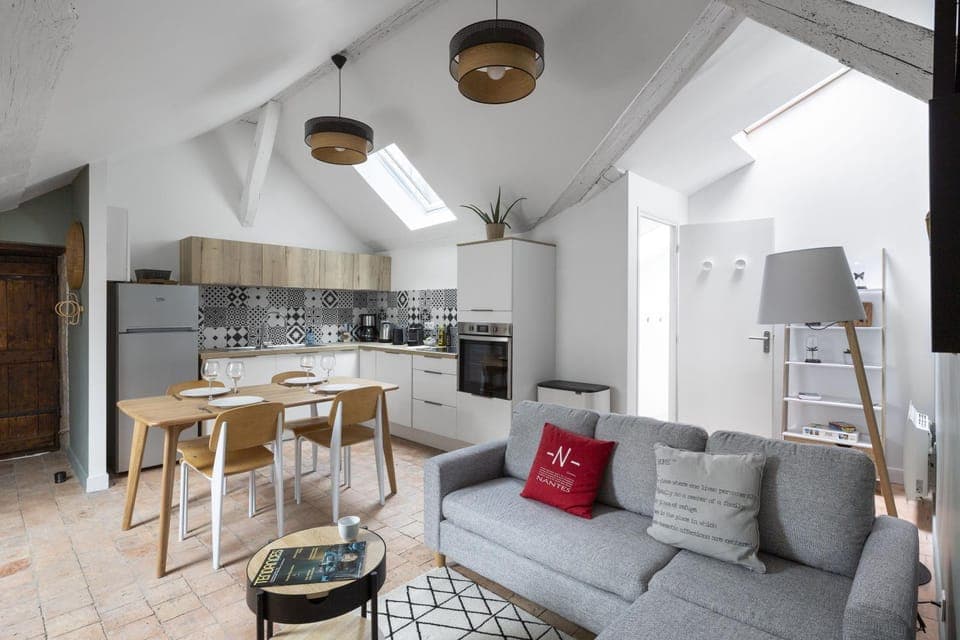 Kitchen or kitchenette, Living room, Dining area