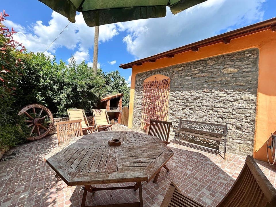 Property building, Patio, Day, Dining area