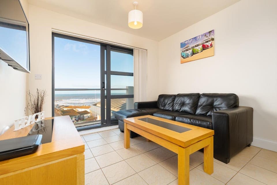 Living room, Seating area, Sea view