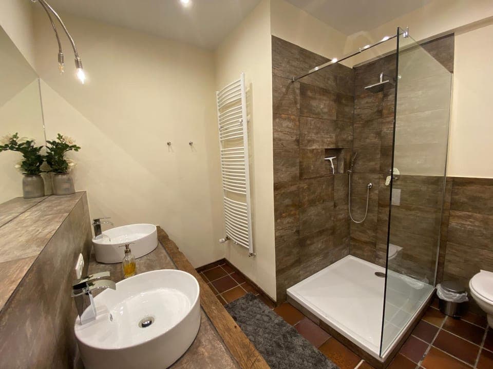 Shower, Toilet, Bathroom, towels