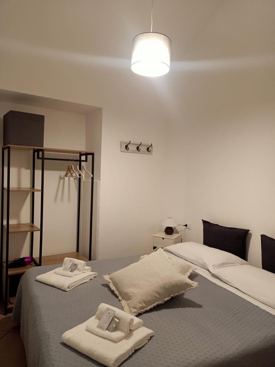 Bed, Photo of the whole room, Bedroom, towels, wardrobe