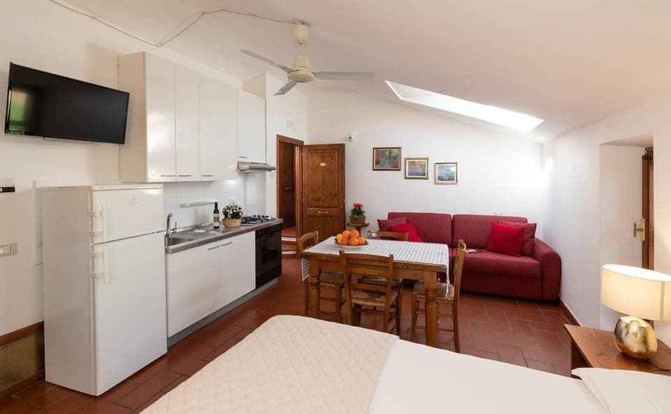 Living room, kitchen