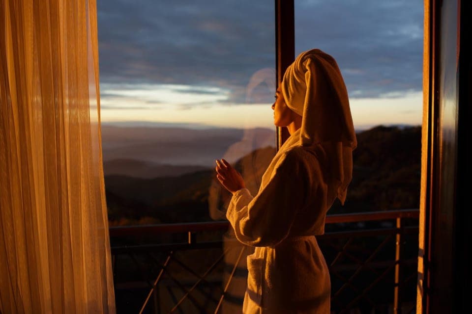 Mountain view, Sunset