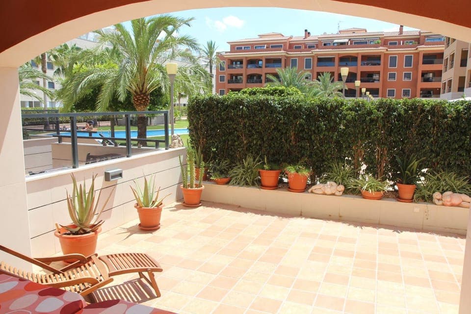 Property building, Patio, Day, Garden, View (from property/room), Balcony/Terrace, Garden view, Pool view, Swimming pool
