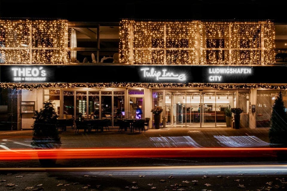 Property building, Night, Street view