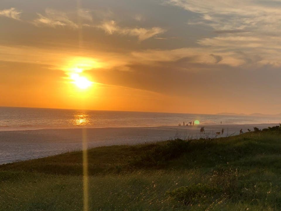 Natural landscape, Beach, Sunset