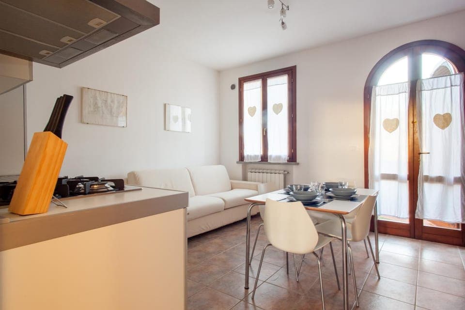 Kitchen or kitchenette, Living room, Dining area