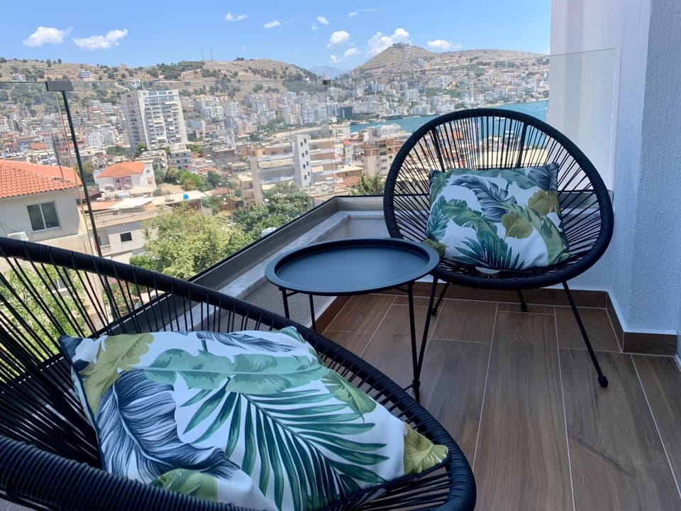 Patio, Day, Natural landscape, View (from property/room), Balcony/Terrace, Living room, Seating area