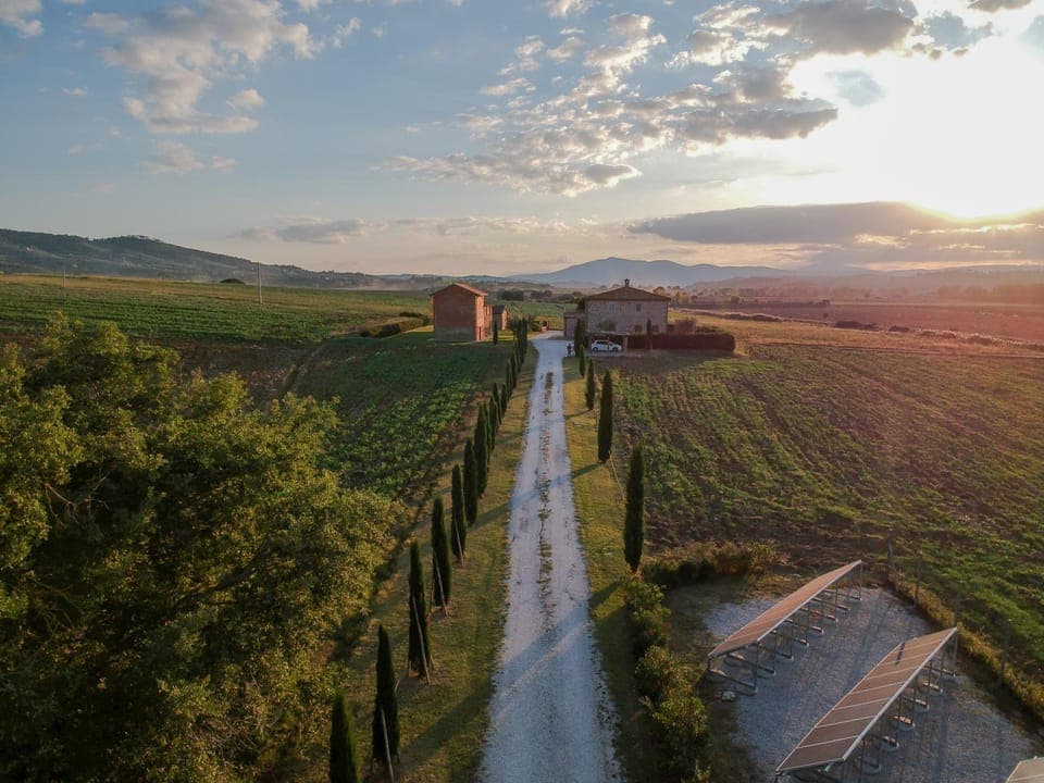 Natural landscape, Bird's eye view, Garden view, Sunset