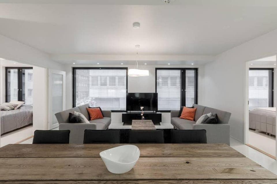 Living room, Seating area, Dining area