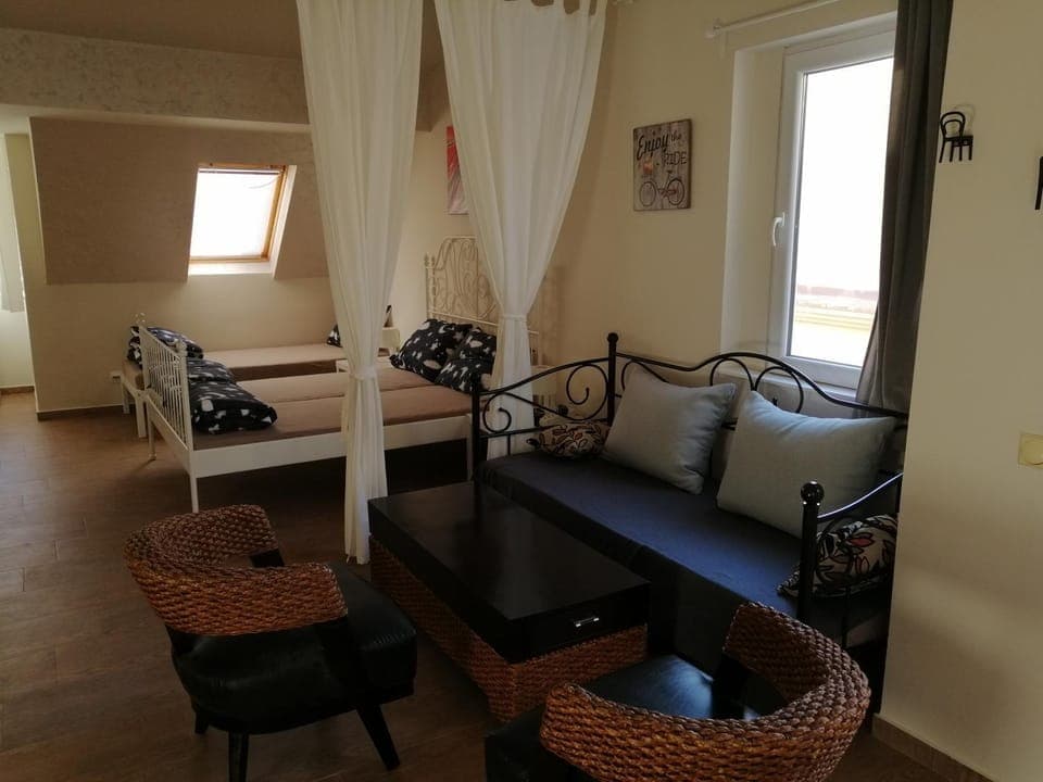 Living room, Seating area, Bedroom