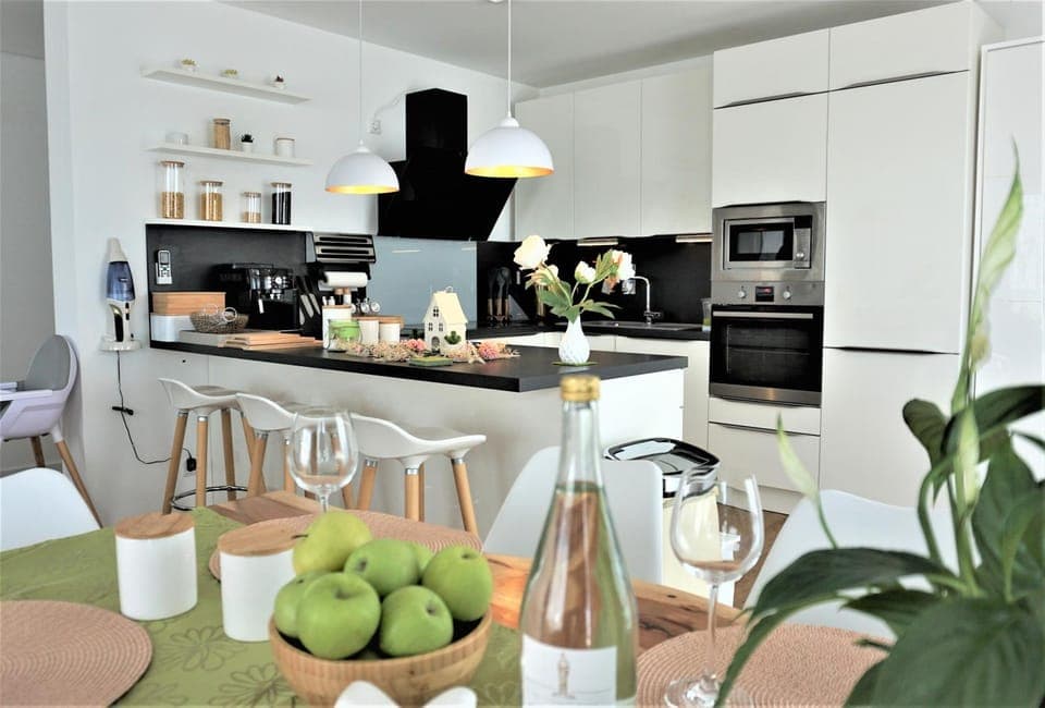 Coffee/tea facilities, Kitchen or kitchenette, Food and drinks, Dining area, Food, dishwasher, minibar, oven, pet friendly, stove, toaster