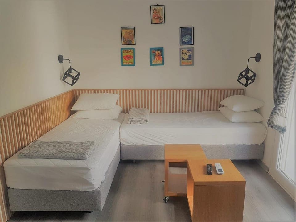 Bed, Living room, Seating area, Bedroom