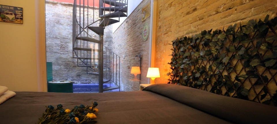 Bed, Bedroom, Pool view