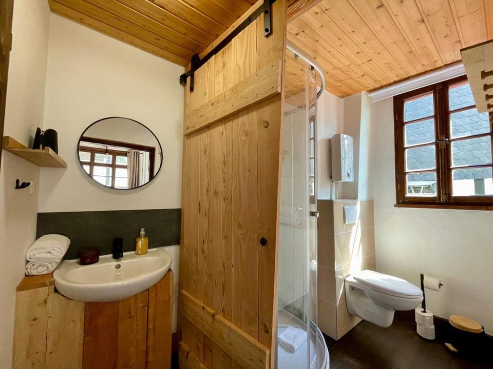 Shower, Toilet, Bathroom, towels