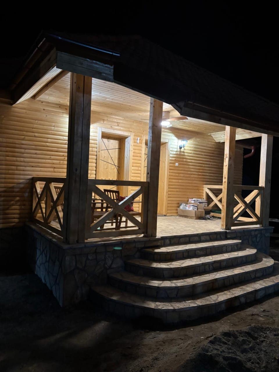 Property building, Patio, Night, View (from property/room), Balcony/Terrace