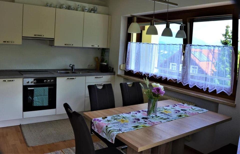 Kitchen or kitchenette, Living room, Dining area