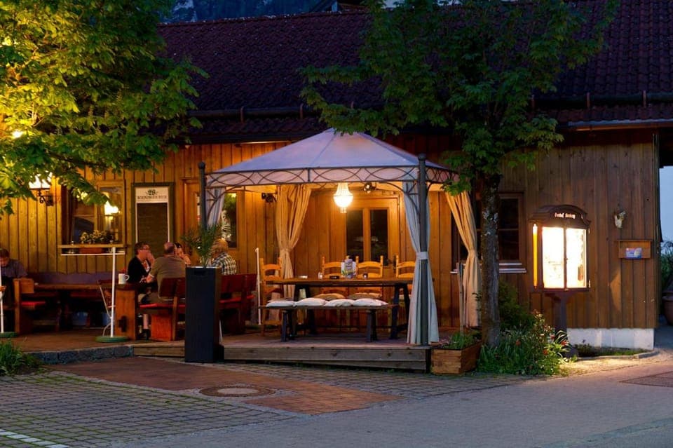 Property building, Patio, Night