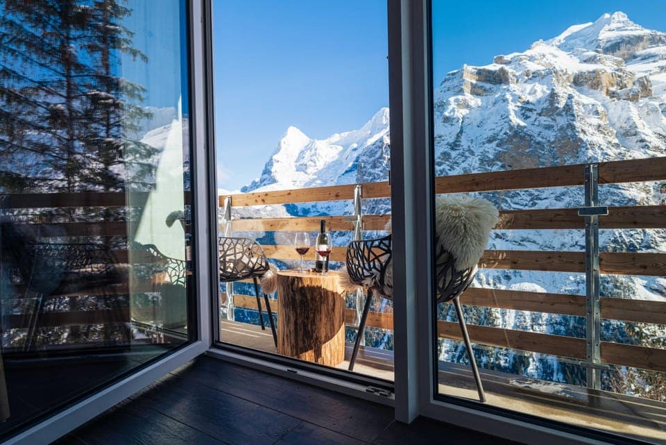 Winter, Balcony/Terrace, Mountain view