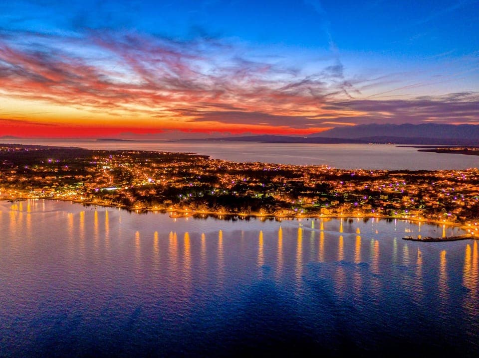 Natural landscape, Bird's eye view, Sunrise, Sunset