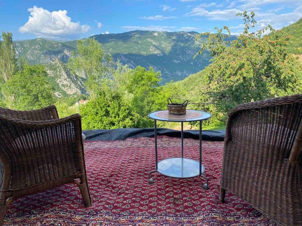 Patio, Balcony/Terrace, Seating area, Mountain view