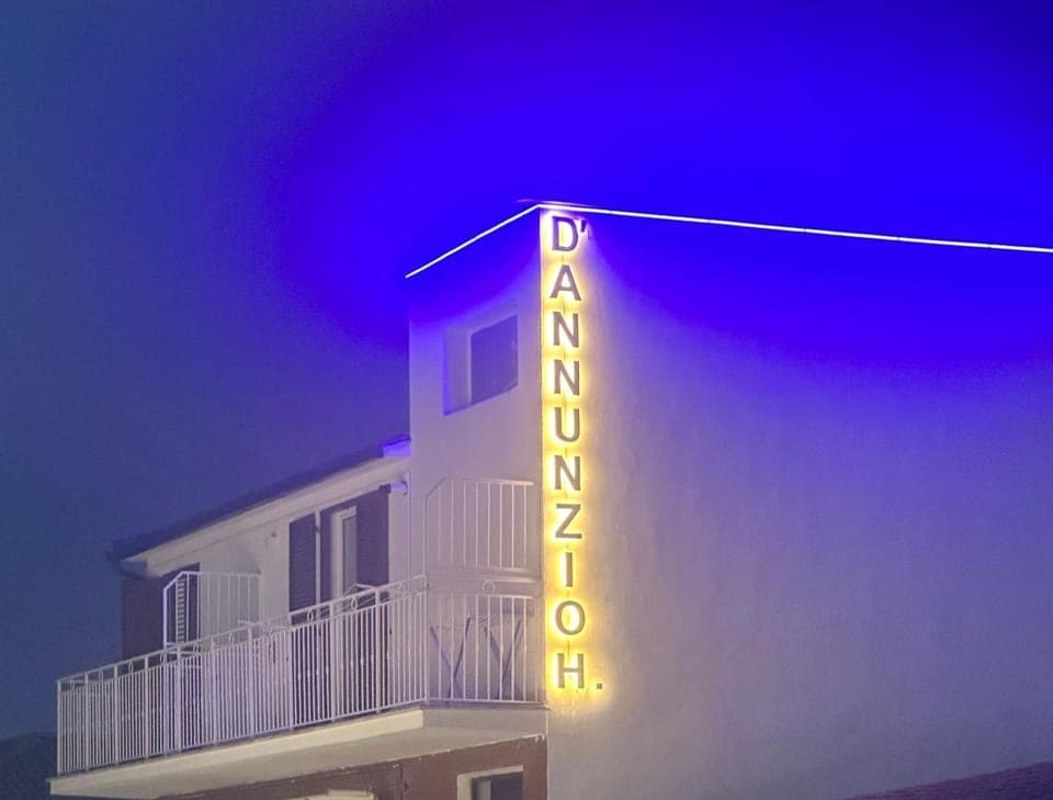 Property building, Night, Property logo or sign