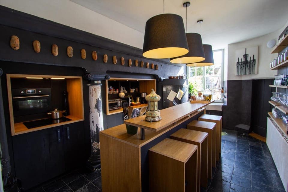 Coffee/tea facilities, Kitchen or kitchenette, Food and drinks, minibar, pet friendly, stove, kitchen