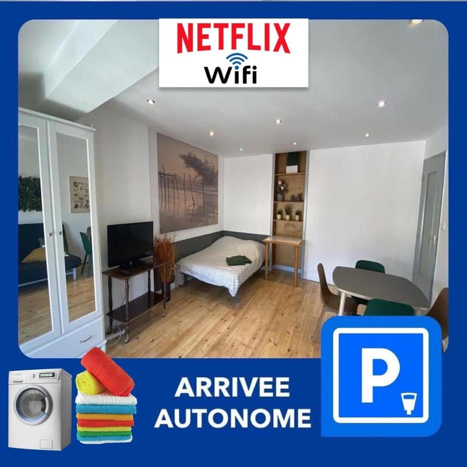 Bed, TV and multimedia, Coffee/tea facilities, Living room, Photo of the whole room, Decorative detail, Seating area, Bedroom, hair dryier, heating, internet, microwave, oven, toaster, towels, washing machine, kitchen