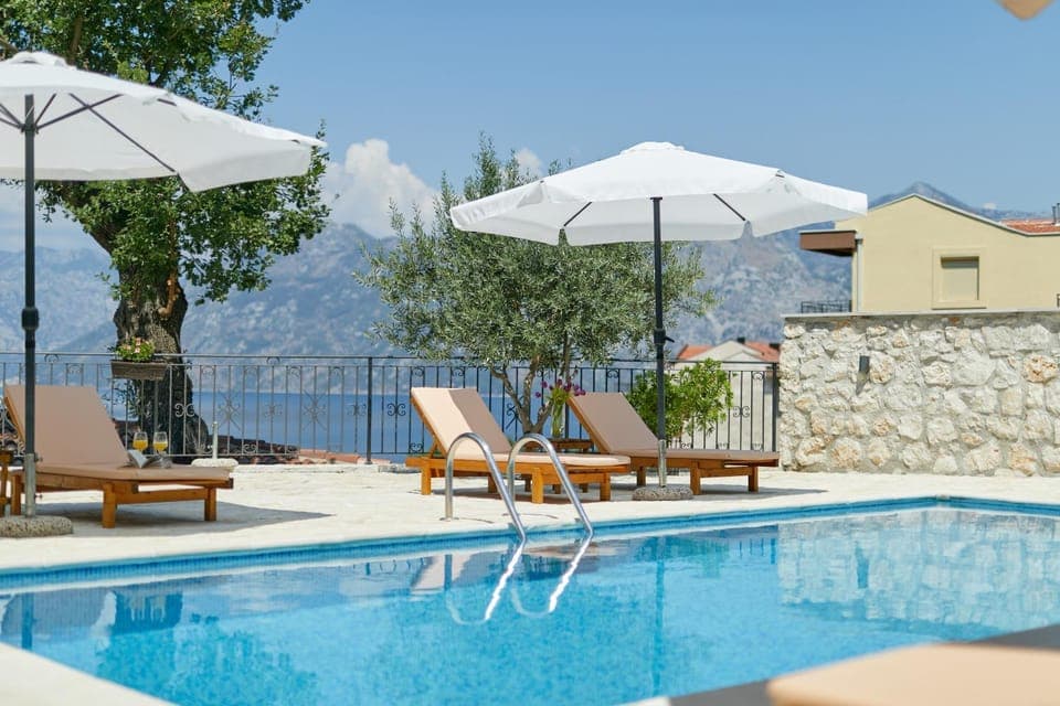 Natural landscape, Pool view, Swimming pool, sunbed