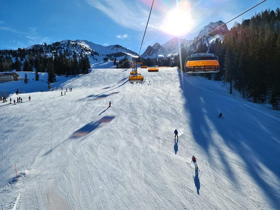 Natural landscape, Winter, Skiing