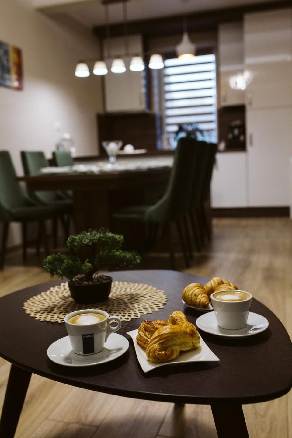 Living room, kitchen