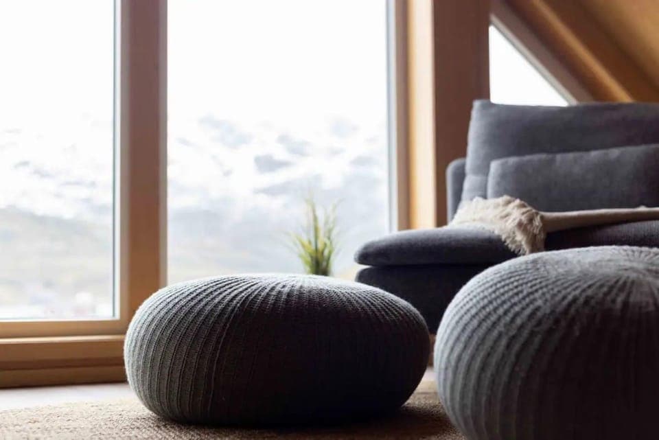 View (from property/room), Living room, Seating area, Mountain view, Sea view