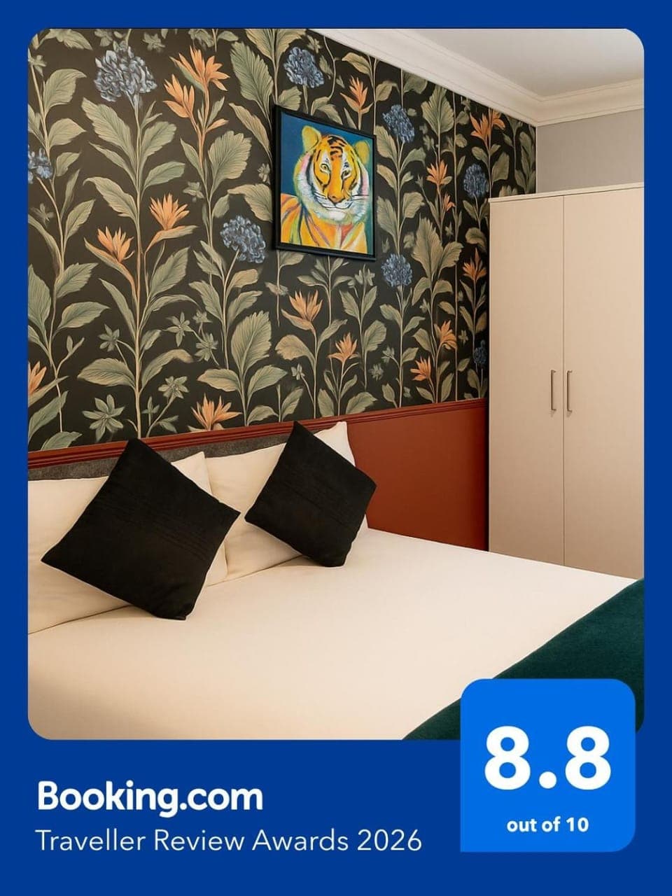 Bed, Property logo or sign, Photo of the whole room, Bedroom, Certificate/Award