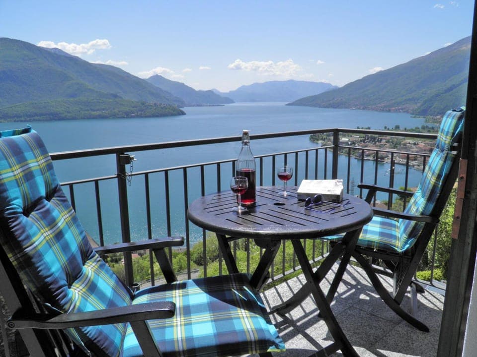 Nearby landmark, Balcony/Terrace, Dining area, Lake view, Mountain view