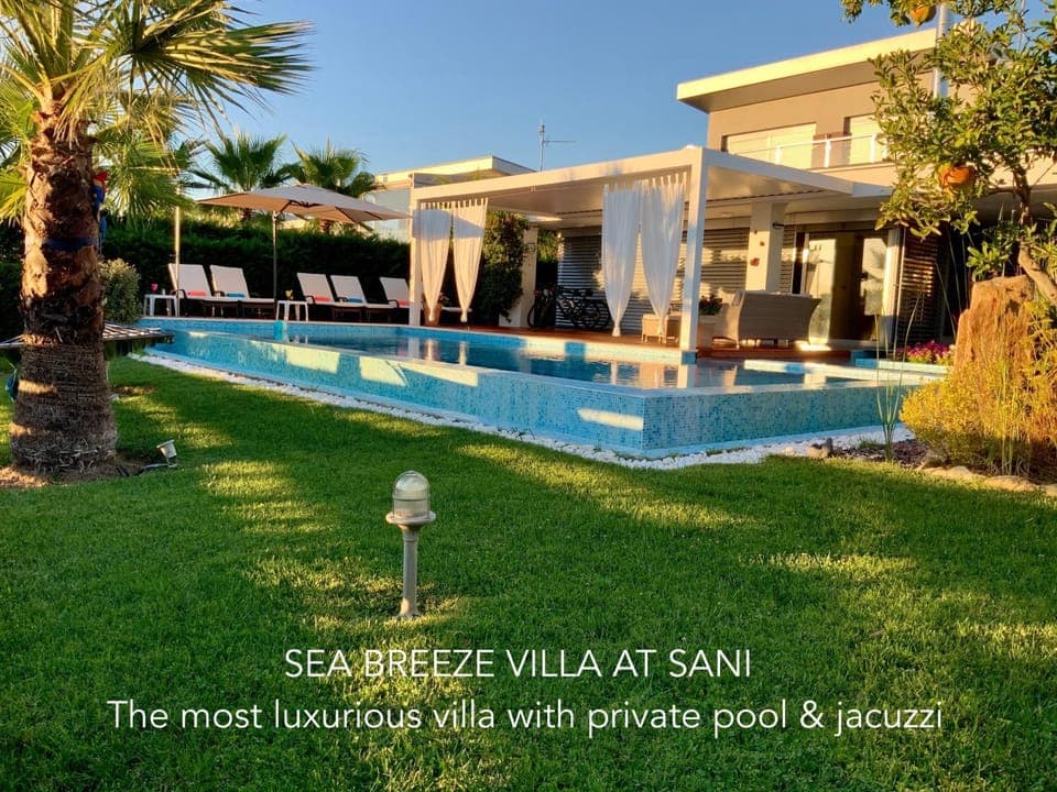 Property building, Garden, Logo/Certificate/Sign, Garden view, Pool view, Swimming pool, sunbed