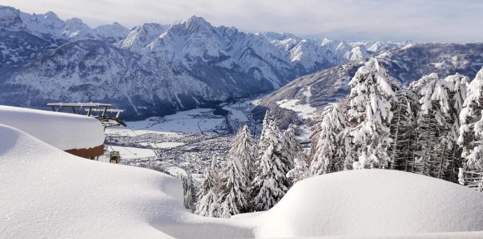 Natural landscape, Winter, Mountain view