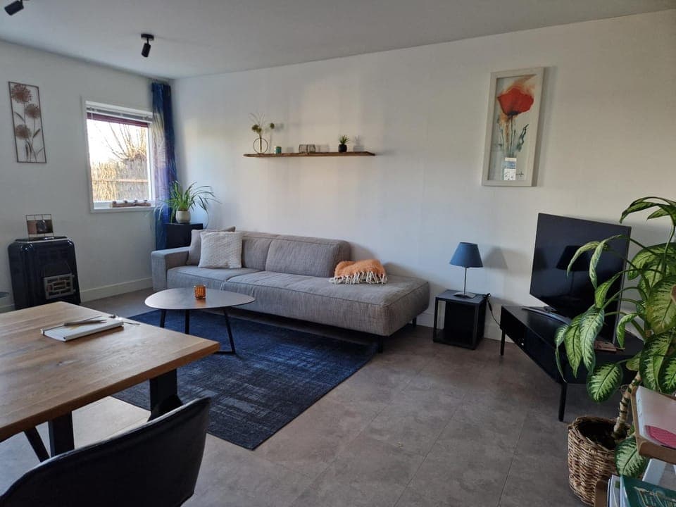Living room, Seating area, Garden view