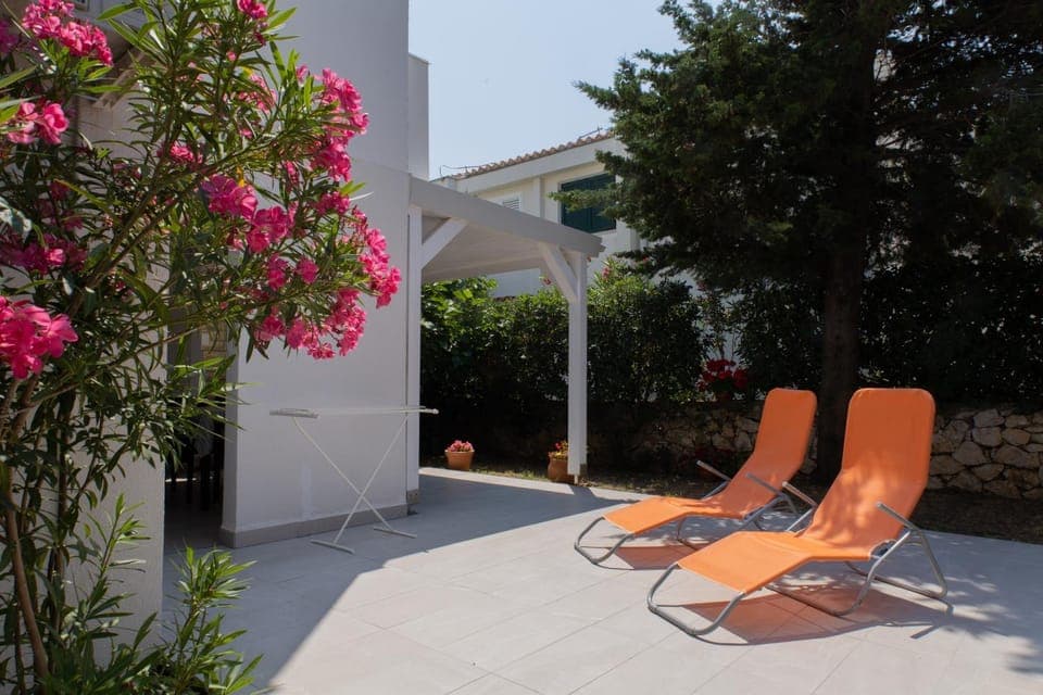 Patio, Garden, Garden view, sunbed