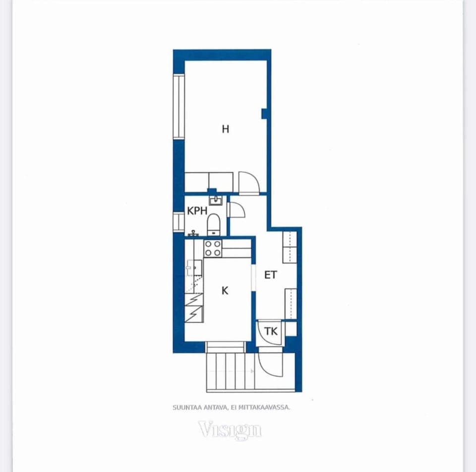 Yksiö 1 km jokirannasta föriltä/ 2 km torilta Apartment in Turku