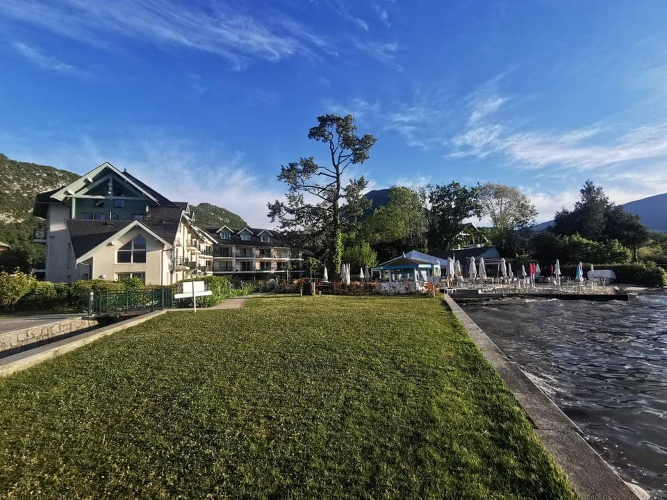 Property building, Beach, Lake view