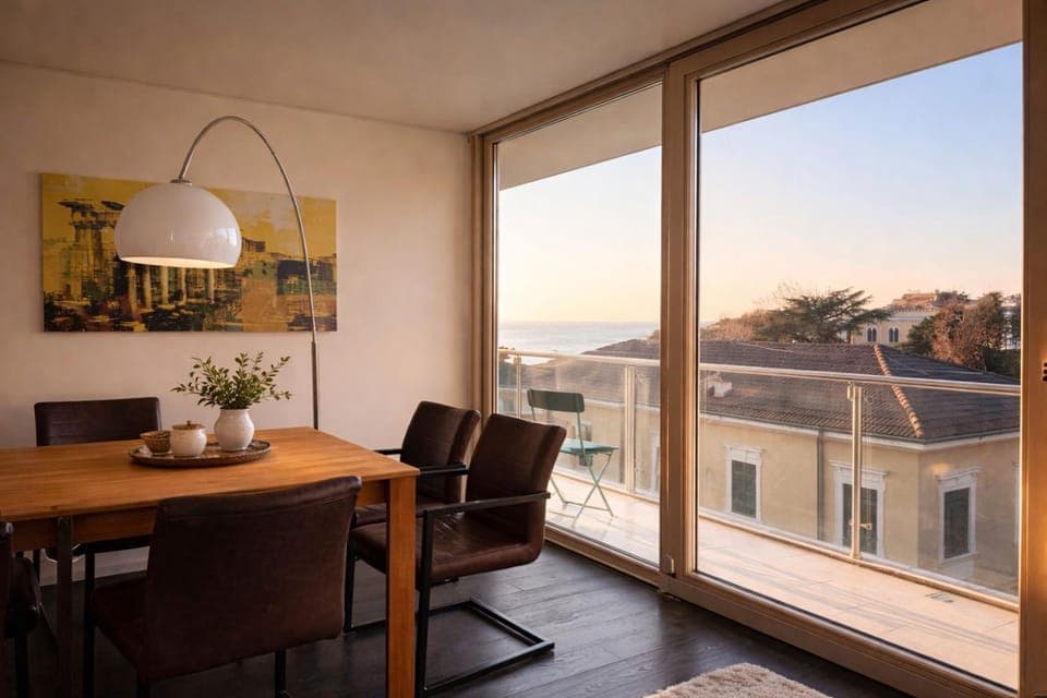 View (from property/room), Balcony/Terrace, Seating area, Dining area