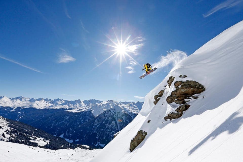 Natural landscape, Winter, Skiing, Mountain view