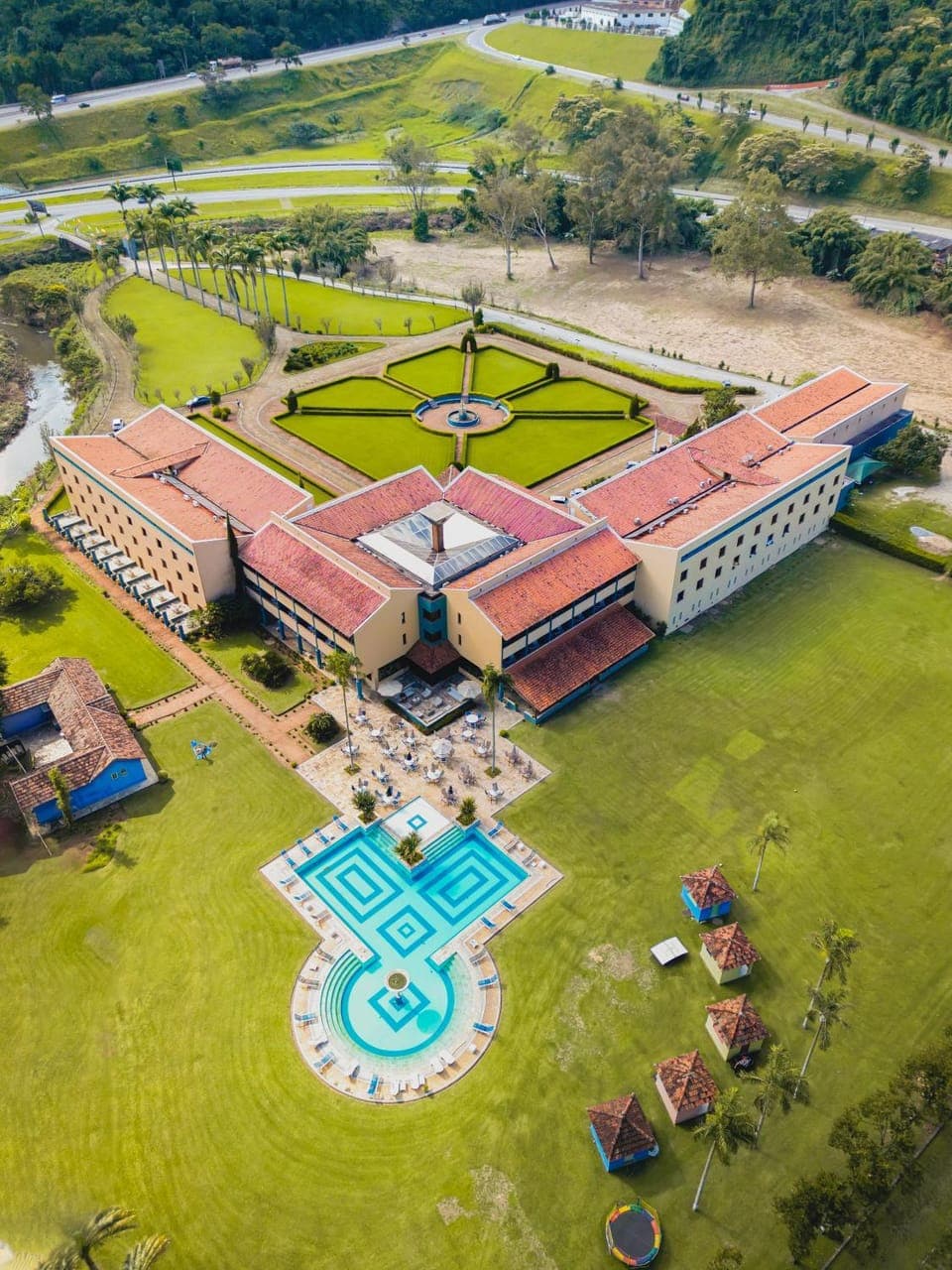 Natural landscape, Bird's eye view, Garden view, Swimming pool