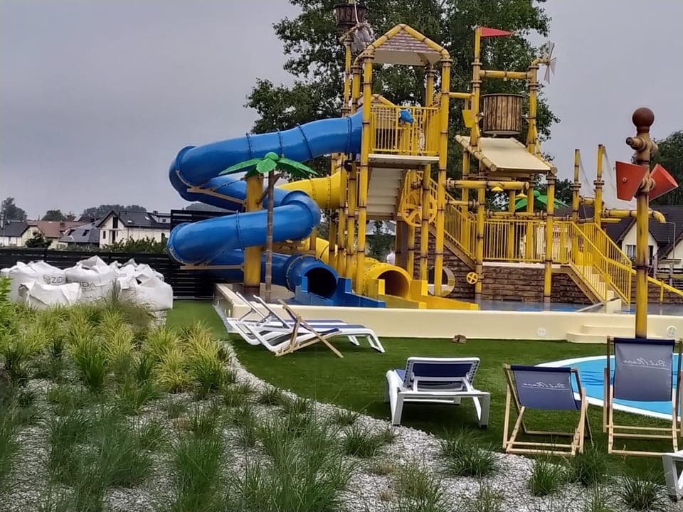 Children play ground, Aqua park, Pool view, Swimming pool