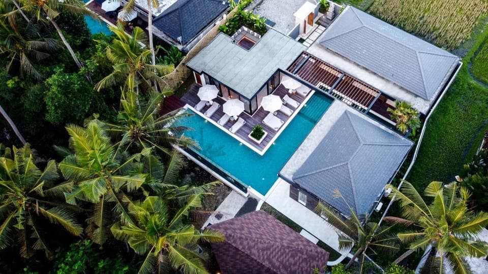 Property building, Natural landscape, Bird's eye view