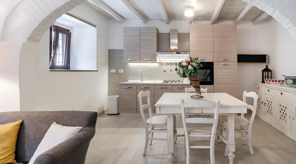 Kitchen or kitchenette, Living room, Dining area