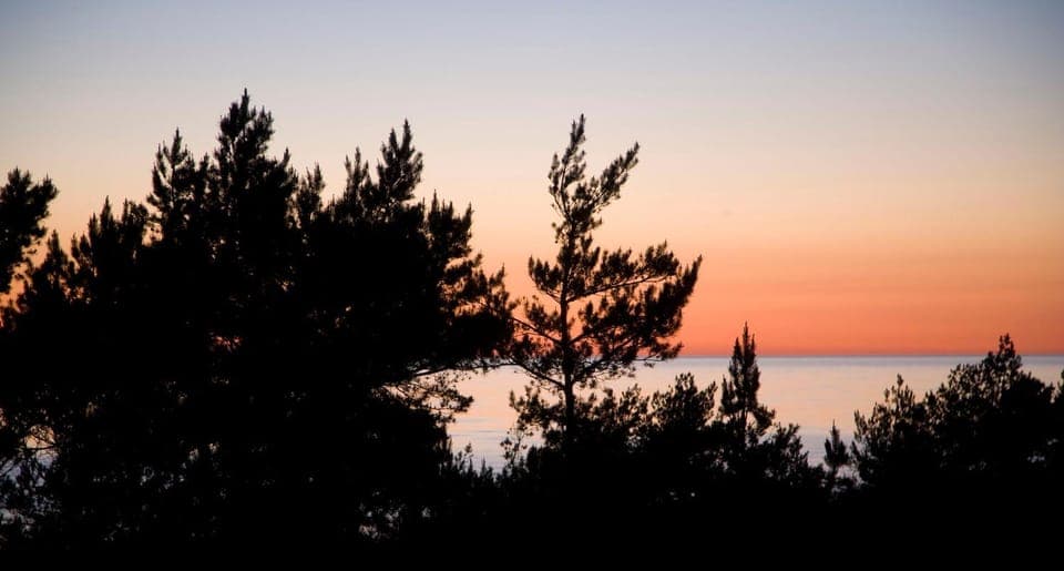 Natural landscape, Sea view, Sunset